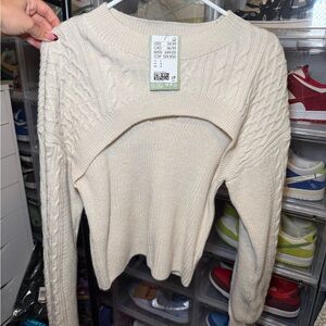 H&M Cream Cable Knit Sweater